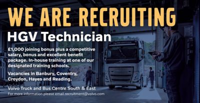 HGV Technician Recruitment at Volvo Truck and Bus Centre South & East