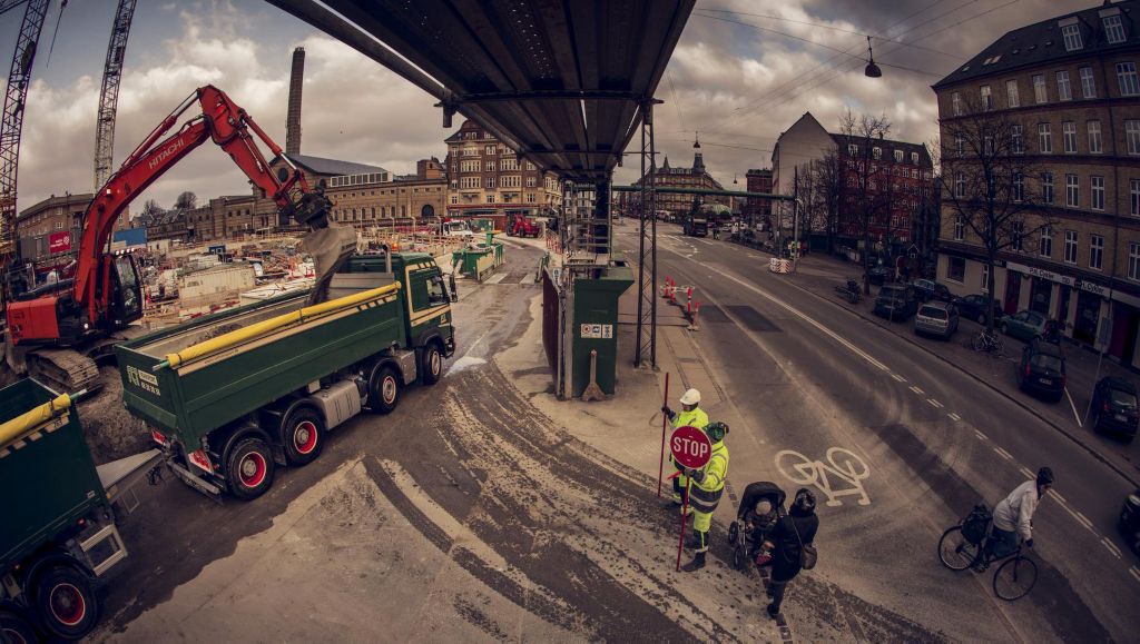 Tunnelbanebyggnation i Köpenhamn