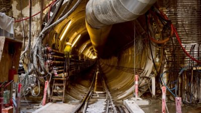 U-Bahntunnel in Bau.