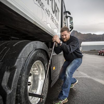 Truck driver Ken-Marek Vatnfjord.