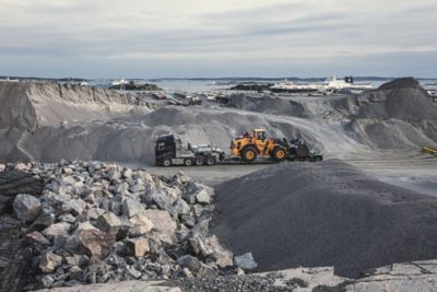 Truck working in a mine.