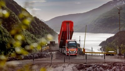 Déchargement du Volvo FH