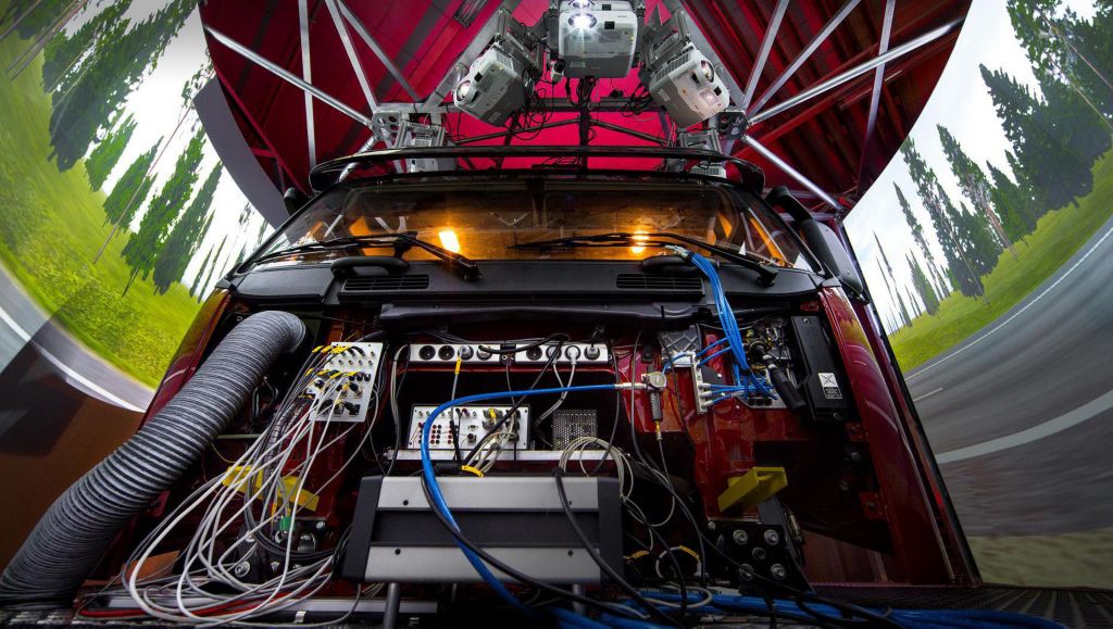 Inside the simulator.