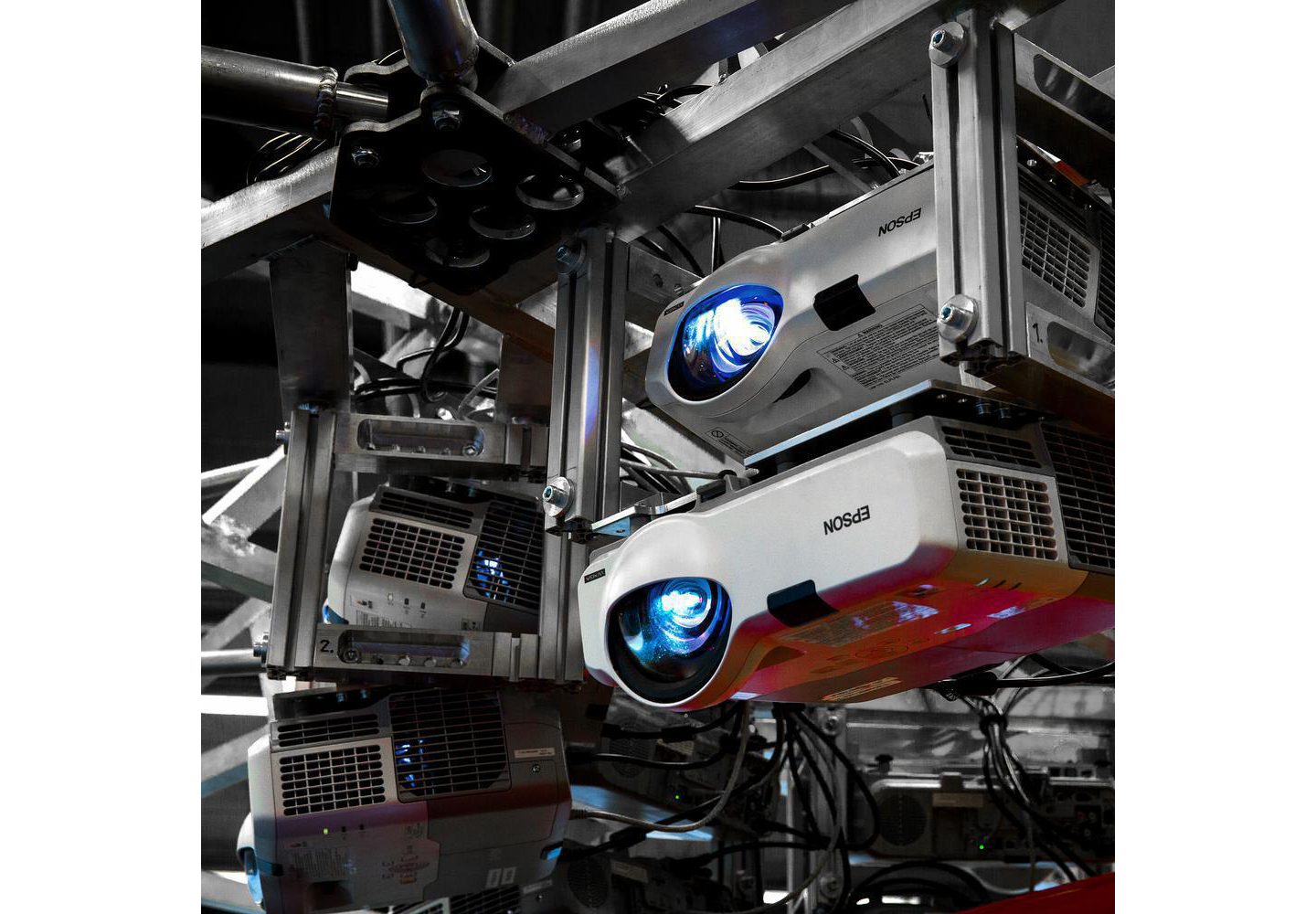 Simulator’s projectors.