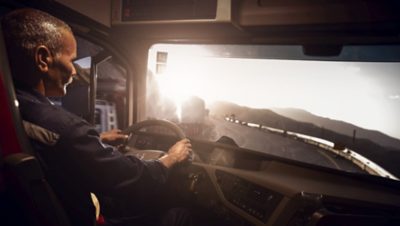 Omar Ait Mbarek behind the wheel