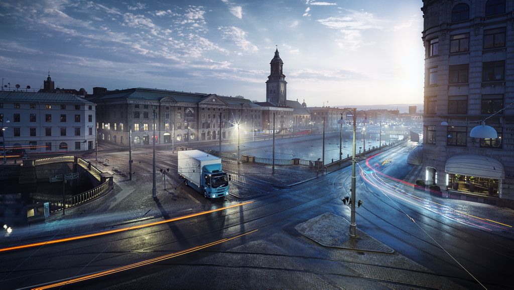 Volvo FL Electric dans le centre de Göteborg