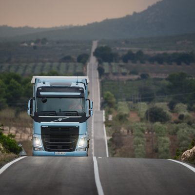 Volvo FH LNG in Spanish countryside
