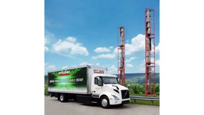 PITT OHIO, a leader in transportation, warehouse and logistics services, announced the addition of two Class 7 Volvo VNR Electric box trucks to its Cleveland, Ohio area less-than-truckload (LTL) freight shipping fleet. The trucks are charged by a patented renewable energy microgrid that is powered by on-site solar and wind. 
