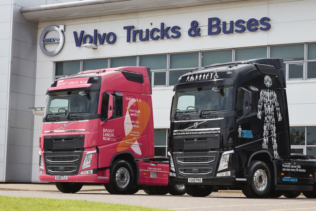 Volvo dealer launches new charity initiative with striking black and pink demonstrators