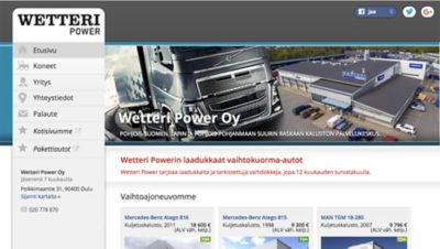 Wetteri Power vaihtokuorma-autot