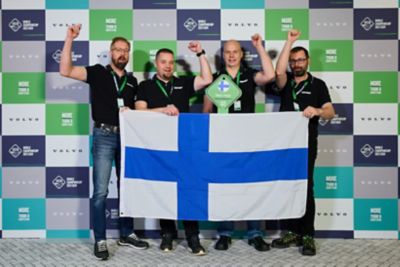 Team Harju sijoittui vuoden 2024 VISTA-kilpailussa kolmanneksi. Kuvassa joukkueen jäsenet Atte Almonkari (vas.), Immo Harju, Vesa Havikari ja Juha Keskifrantti.
