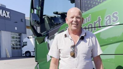 Tom Sølversen i Sandefjord Transport 