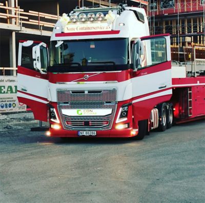 Volvo lastebil på byggeplass. Sommerkonkurranse Volmax. Foto: Frode Myrland