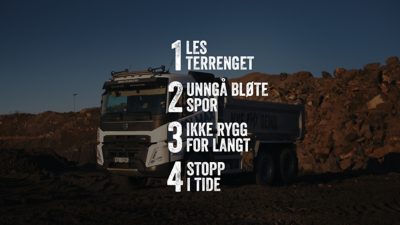 Volmax demobil Volvo FMX 540 lastebil på tipp-plass. 