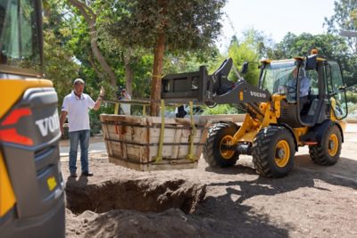 Volvo Electric wheel Loader Tree Planting