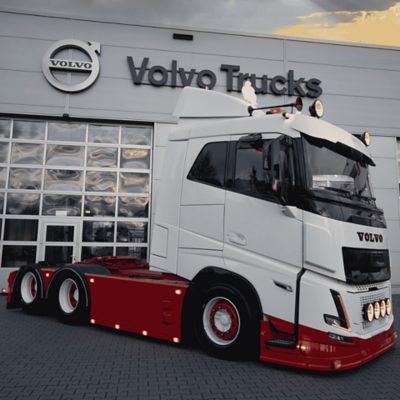 Volvo FH16 6x2 in Rot-Weiß