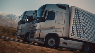 Two Volvo trucks fall head over wheels for each other in new film