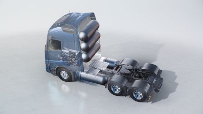 Auszeichnung für Volvo Trucks: Europäischer Transportpreis für Nachhaltigkeit in der Kategorie Wasserstoff-Verbrenner-Lkw.