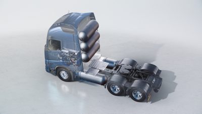 Hydrogen gas powered truck