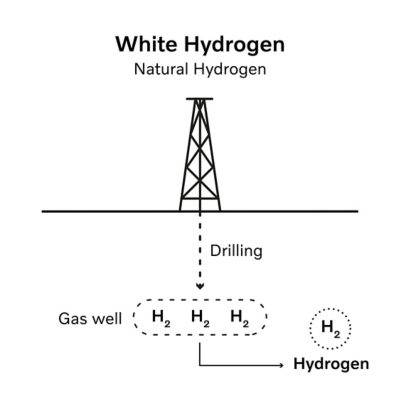 Infografik om produktion av vit vätgas | Volvokoncernen