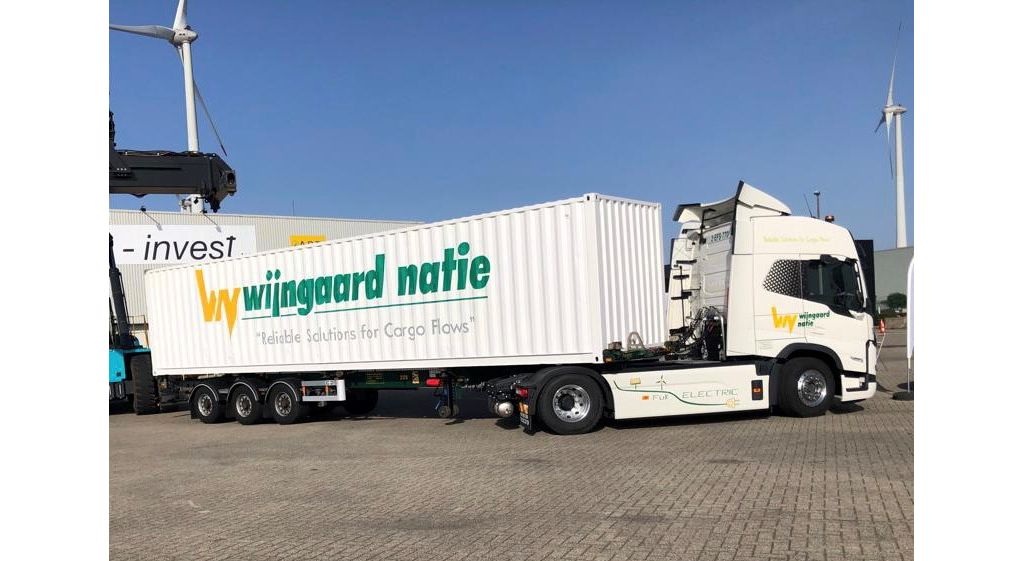 Eerste Volvo FM electric van Wijngaard Natie ingezet voor de haven Antwerpen