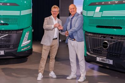 Roger Alm, Præsident for Volvo Trucks, og Valter Lannutti, CEO Lannutti Group