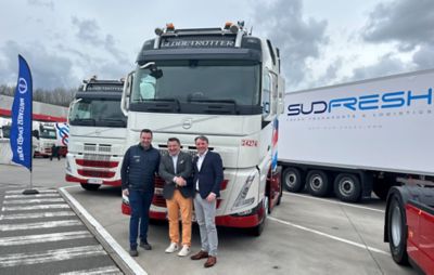 Binnen de vloot van Sud Fresh vormen Volvo Trucks een grote meerderheid. De reden hiervoor is  niet alleen de kwaliteit en veiligheid van Volvo voertuigen maar ook de betrouwbare service die  Truck Service Sébastian biedt. 