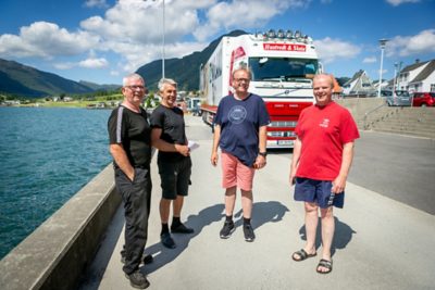 Fra venstre Geir Hustvedt, Magne Lærdal, Reidar Skeie og Sigbjørn Skeie.