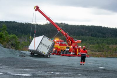 Fronten av Volvo tungberger