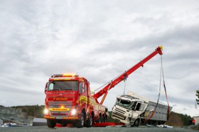 Fronten av Volvo tungberger
