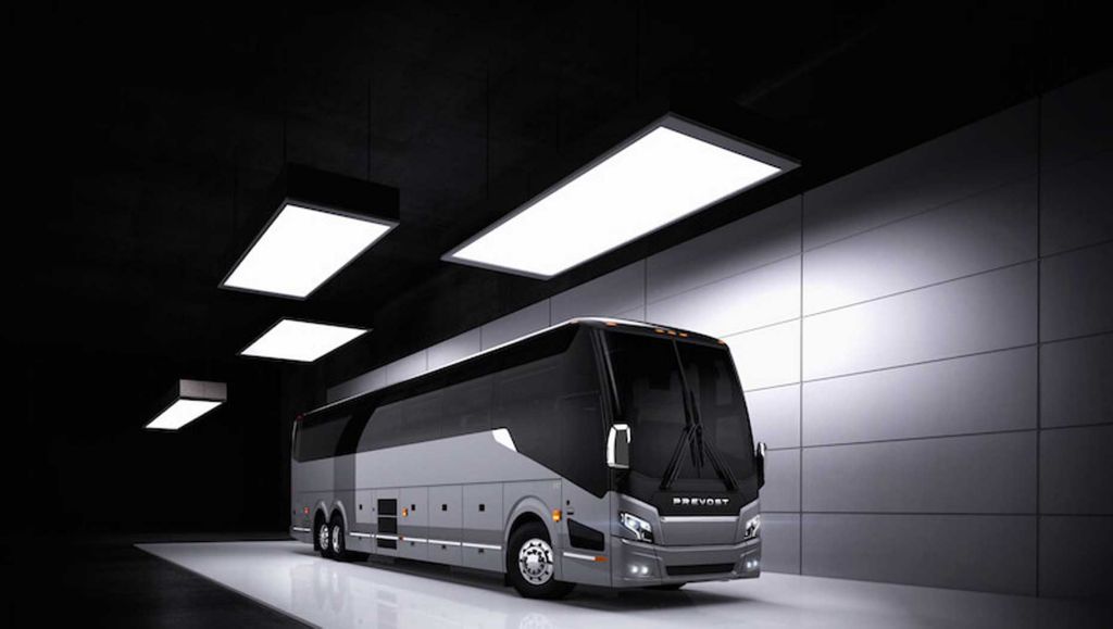 all new prevost h3 45 takes center