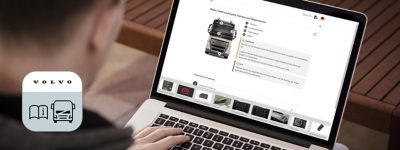 Volvo Trucks Driver Guides auf verschiedenen Bildschirmen