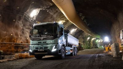 Volvo Lastvagnar och Boliden samarbetar om elektriska gruvlastbilar under jord (bilden visar inte Kankbergsgruvan).
