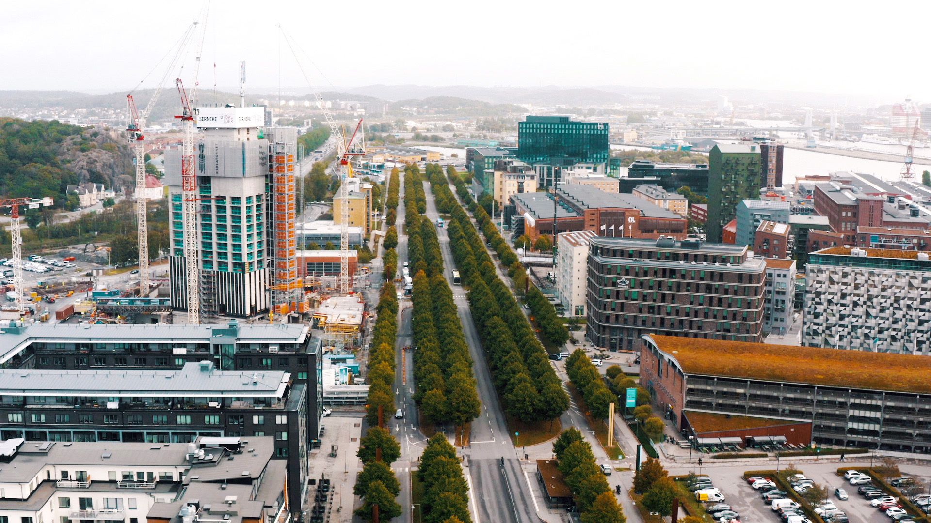 Aerial view of the city of Gothenburg