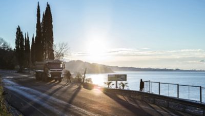 Volvo trucks global about us truck by lake