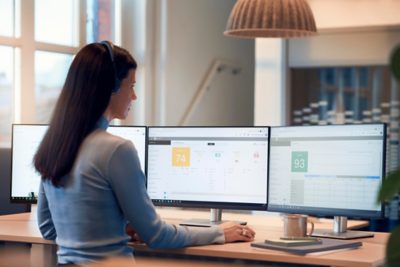 Tjenesten Dataadgang i Volvo Connect på computerskærme