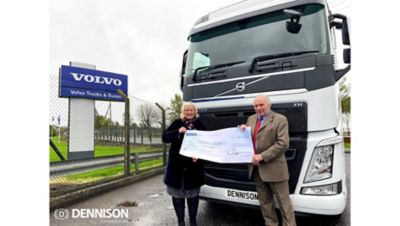 Heather Weir, Chief Executive of NI Children's Hospice with Dennison Commercials Chairman, Wilson Dennison.