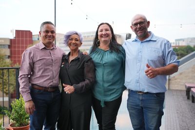 DOTY winners from left to right:  Reshie Balkisson (Head Office), Valencia Adams (Cape Town), Liz Botes (Beaufort West) and Chris Clarke (Harrismith)