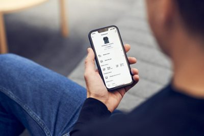 Volvo Connect App auf dem Mobiltelefon