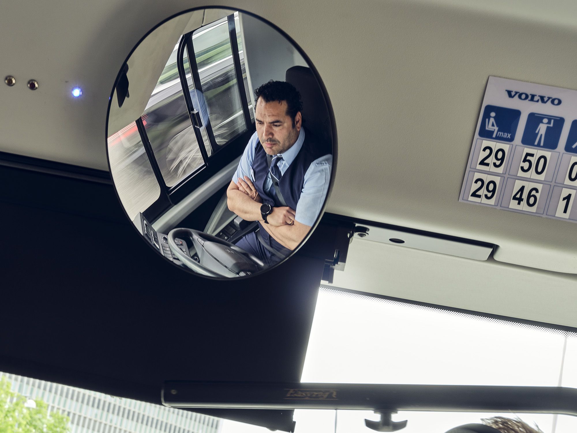 Bus driver in an autonomous bus 