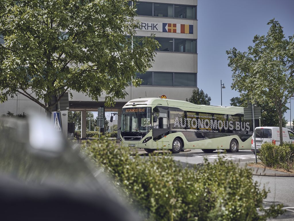 Un autobús Volvo autónomo 