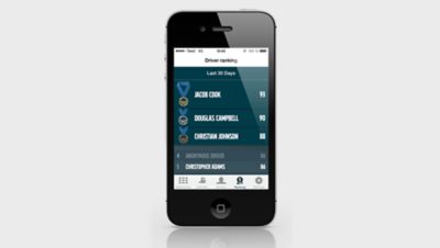 Volvo trucks managing dynafleet app smartphone driver ranking