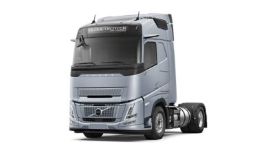 Volvo FH Aero ที่ใช้พลังงานก๊าซ ภาพภายนอกเมื่อมองจากด้านข้าง