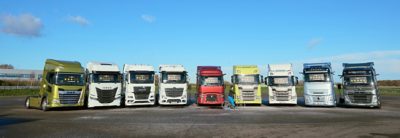 Many trucks parked for Euro NCAP awards