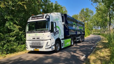 Volvo FM Electric van European Metal Recycling EMR