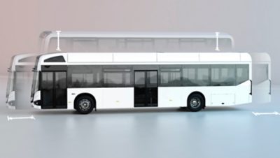 An  image showing the flexibility allowed by the Volvo BZL Electric.