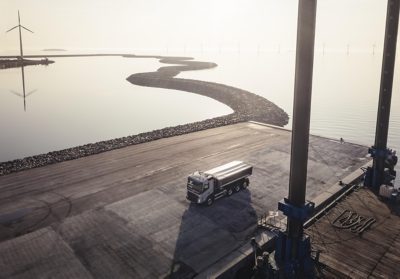 Volvo FM driving on road