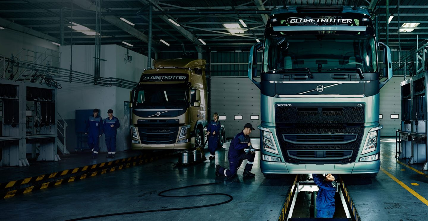 Serviço genuíno Volvo realizado com peças genuínas Volvo