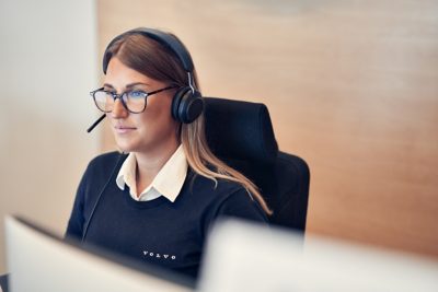 Woman with headphones