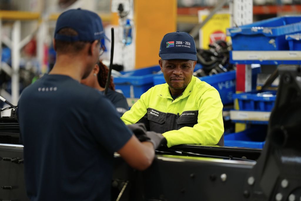 Two people engrossed in work at the Durban assembly plant